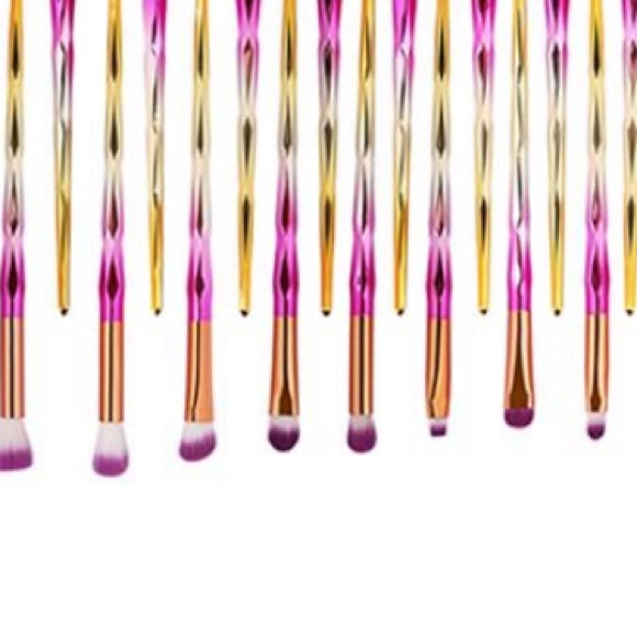 20-Pc Pink/Yellow Prof. Make-Up Brush Set - Picture 7 of 7